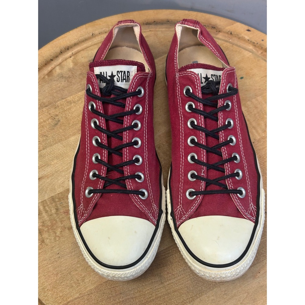 Converse Sneakers Mens 10 Maroon Chuck Taylor All Star Low Top M9691 Canvas